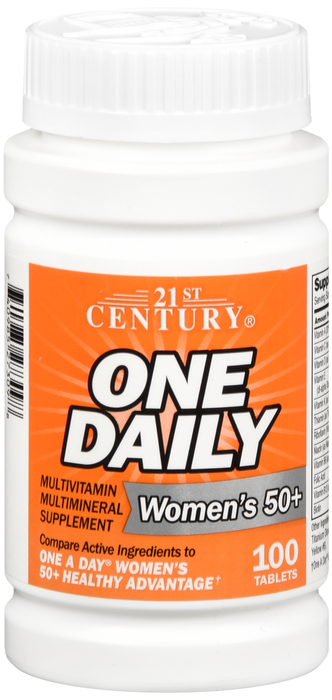 21st Century One Daily Women's 50+ Multivitamin Tablets 100ct