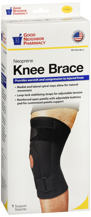 Good Neighbor Pharmacy Neoprene Knee Brace Black Large 1ct