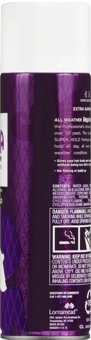 Aqua Net Extra Super Hold Aerosol Unscented Hairspray 11oz