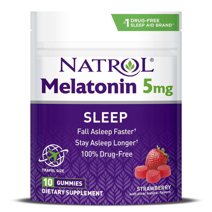 NATROL MELATONIN POUCH 5 MG GMY 10CT