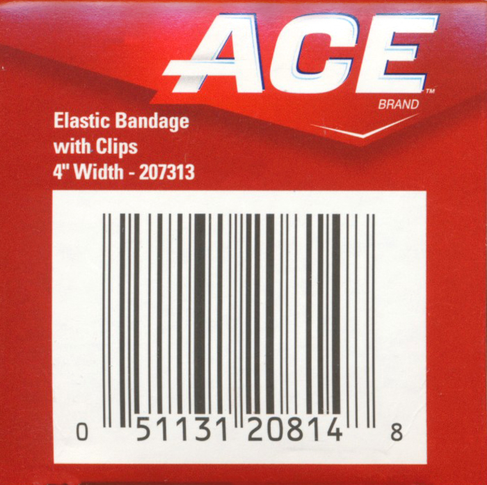 ACE 4 Inch Elastic Bandage with Clips1ct