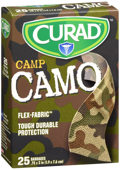 CURAD BANDAGE KIDS CAMP CAMO GR 1SZ 25CT