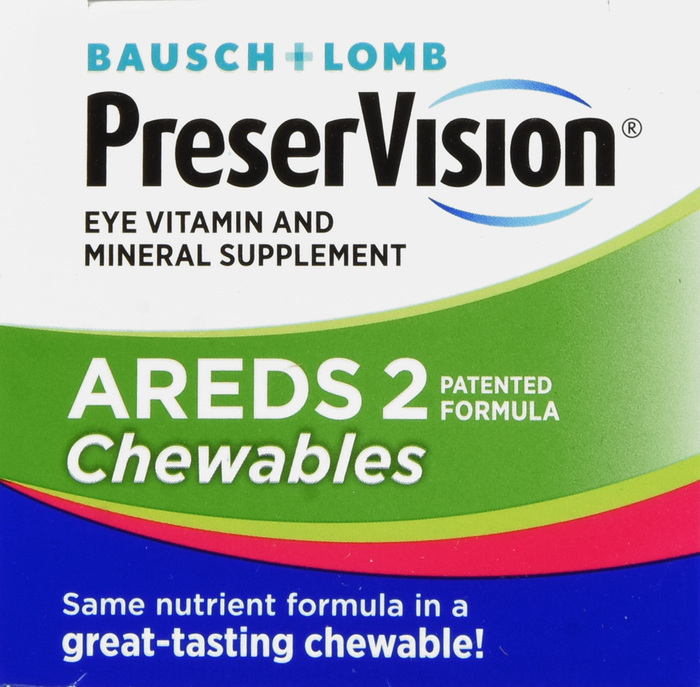 Bausch + Lomb PreserVision AREDS 2 Eye Vitamin & Mineral Supplement Chewable Tablets 60ct