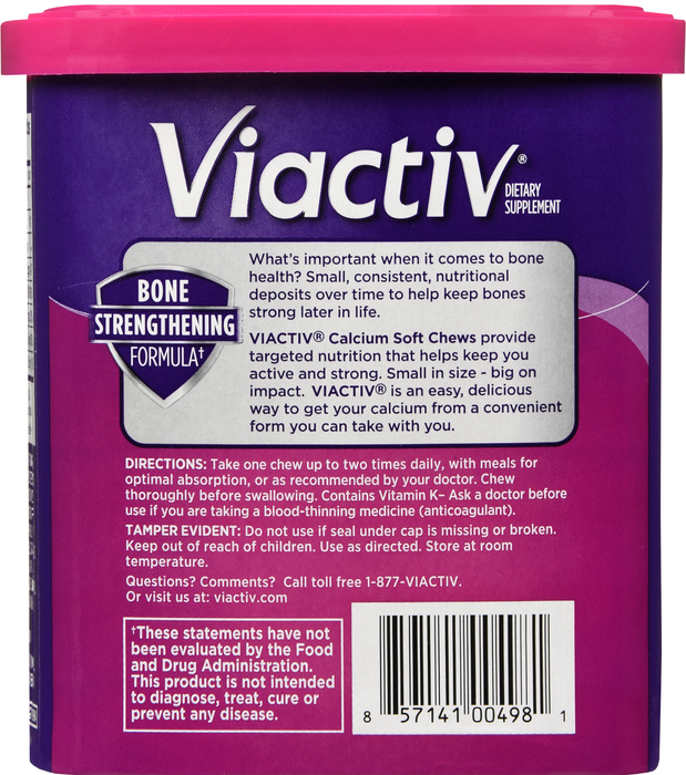 Viactiv Calcium Plus D Caramel Soft Chews 100ct