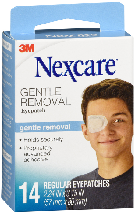 NEXCARE GENTLE REMOVL EYEPATCH REG 14 CT