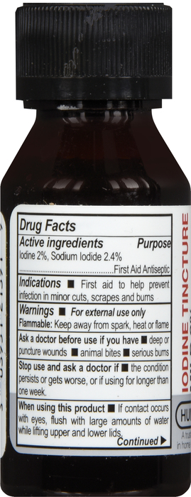 IODINE TINCTURE 2% MILD 1OZ HUMCO