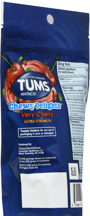 TUMS CHEWY DELIGHTS VERY CHERRY 32CT