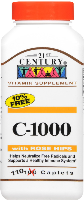 21st Century Natural C 1000 with Rose Hips Tablets 110ct