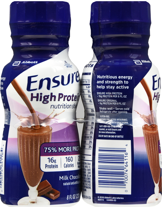 Ensure Active High Protein Nutrition Shake 8oz Milk Chocolate 6ct