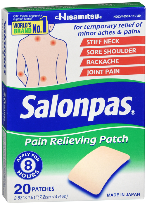 Salonpas Pain Relieving Patch 20ct