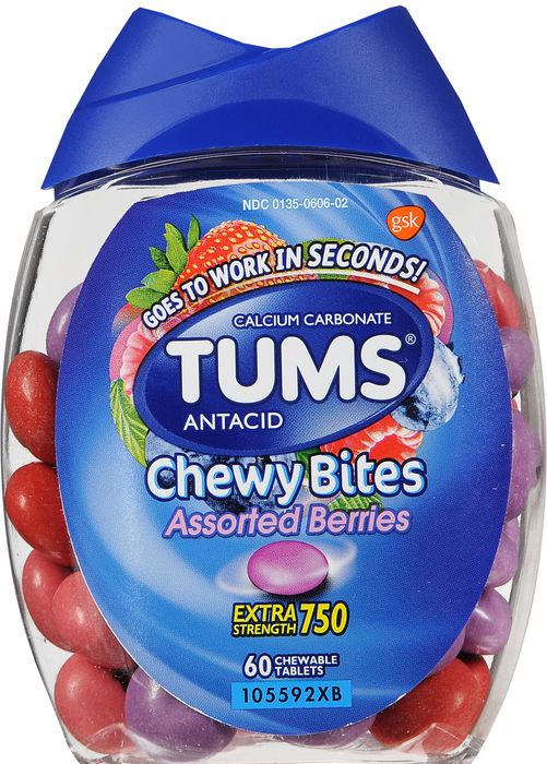 TUMS CHEWY BITES TABLET 60CT