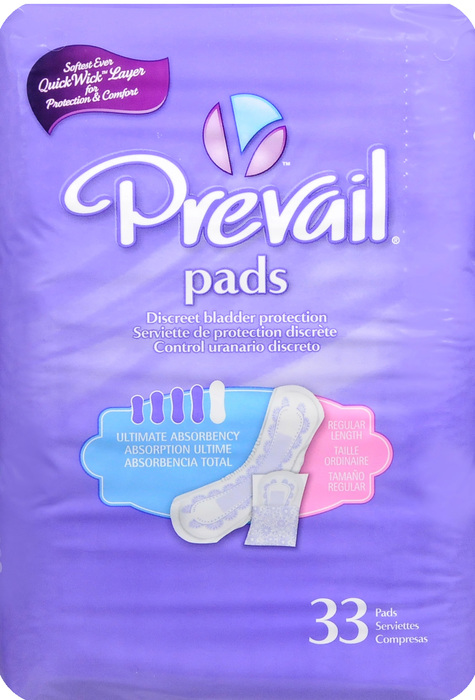 Prevail Bladder Control Pads 4x33