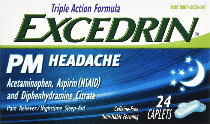 Exedrin PM Extra Strength Headache Pain Reliever Caplets 24ct