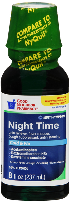 Good Neighbor Pharmacy Night Time Cold & Flu 6HR Liquid 8oz