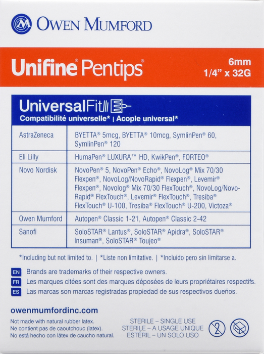 Unifine Pentips 6mmx32g 100ct