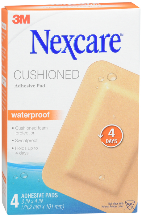 NEXCARE ADHSIV PAD WTRPRF 3"X4" 4CT