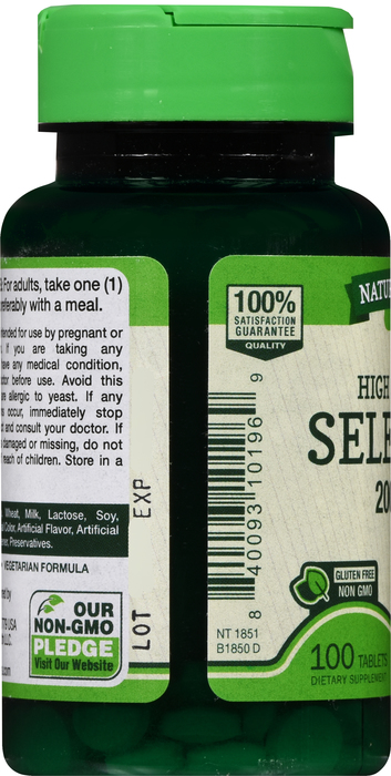 SELENIUM 200MCG TAB 100CT NAT TRUTH