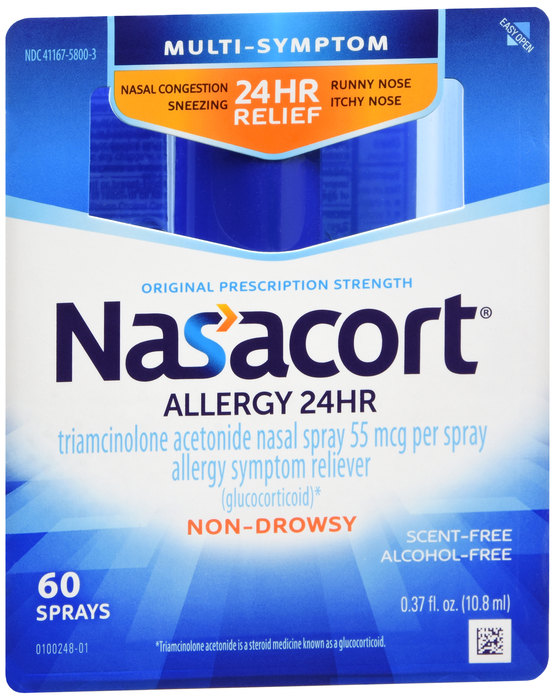 Nasacort Allergy 24 HR Non-Drowsy, 60 Sprays 0.37oz