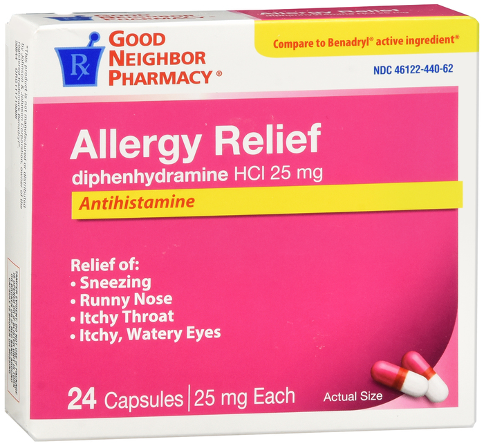 Good Neighbor Pharmacy Allergy Relief 25mg Capsules 24ct