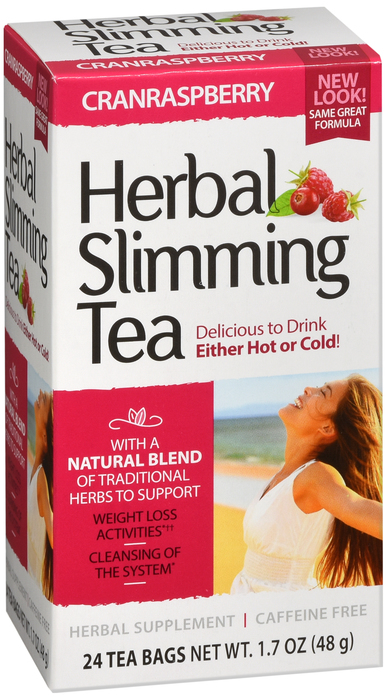 HERBAL SLIMMING TEA CRAN RASP 24CT 21ST