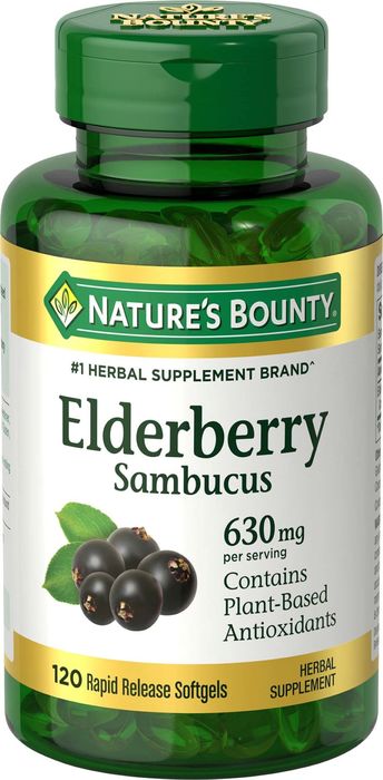 ELDERBERRY SAMBUCUS 630 MG SGC 120CT NB