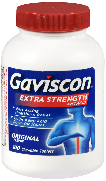 Gaviscon Extra Strength Antacid Chewable Tablets 100ct