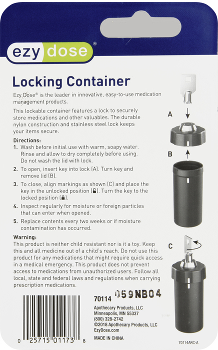 Ezy Dose Locking Container