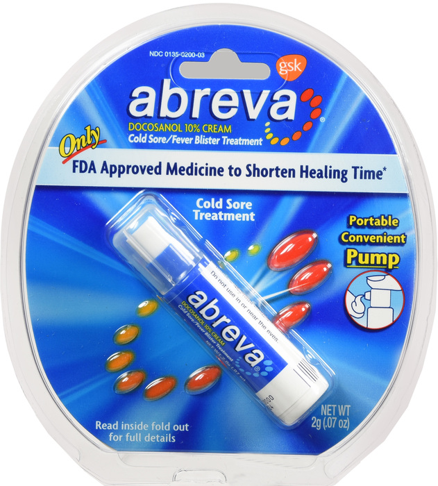 Abreva Cold Sore Treatment Cream Pump 0.07oz