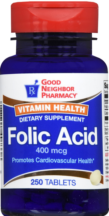 Good Neighbor Pharmacy Folic Acid 400mcg Tablets 250ct