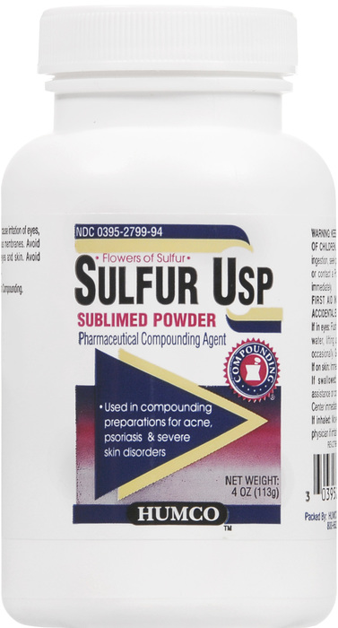 HUMCO SULFUR SUBLIMED POWDER 4OZ