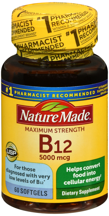 Nature Made Vitamin B-12 5000mcg Max Softgel 60ct