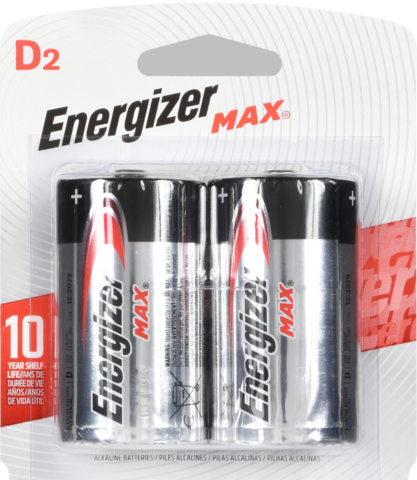 ENERGIZER MAX ALK D SIZE E95BP2 2PK