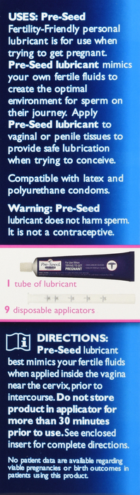 PRE-SEED PERSONAL LUBRICANT 9CT