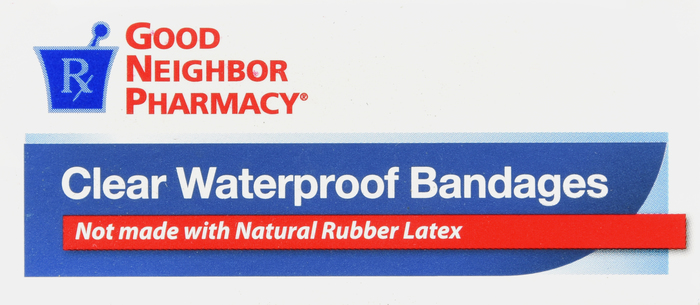 Good Neighbor Pharmacy Clear Waterproof Bandages Assorted 30ct