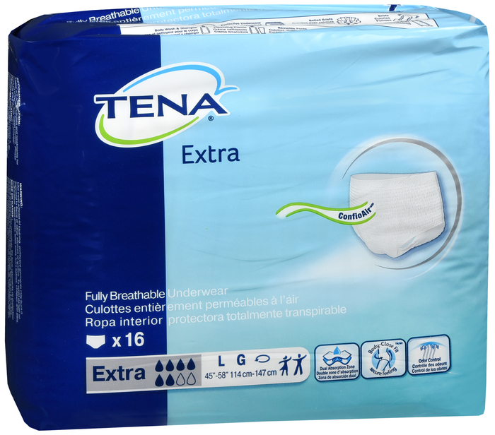 TENA PROTCTVE UNDRWR XTRA ABSB LG 4X16CT