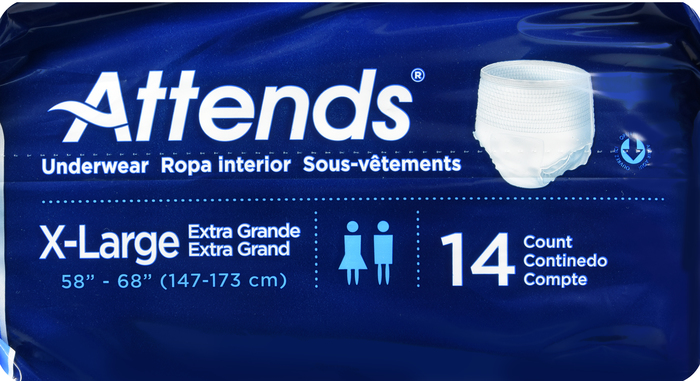 Attends Underwear Extra Moderate Absorbency Extra Large 14ct