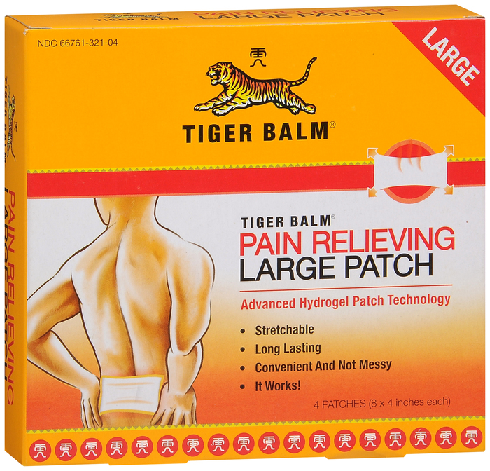 Tiger Balm Pain Relieving Hydrogel Patch 4ct