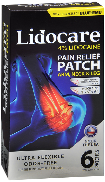 Lidocare Pain Relief Patch Arm, Neck & Leg 6ct