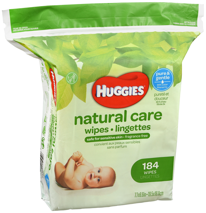 Huggies Natural Care Fragrance Free Wipes 184ct