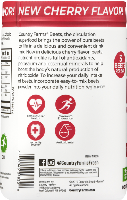 COUNTRY FARMS BOUNTIFL BEETS PWD 10.6OZ