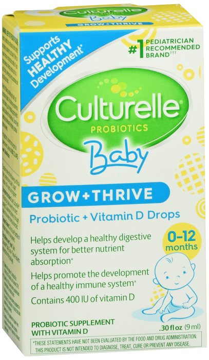 Culturelle Baby Grow + Thrive Probiotic + Vitamin D Drops 0.30oz