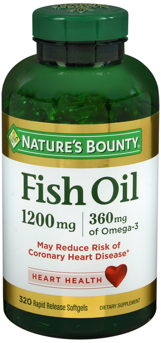 FISH OIL 1200MG SOFTGEL 320CT NAT BOUNTY