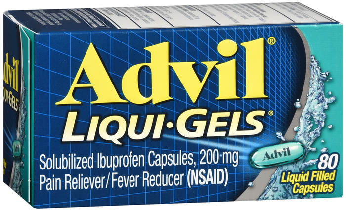 Advil Ibuprofen Pain Reliever/Fever Reducer Liqui-Gels 80ct