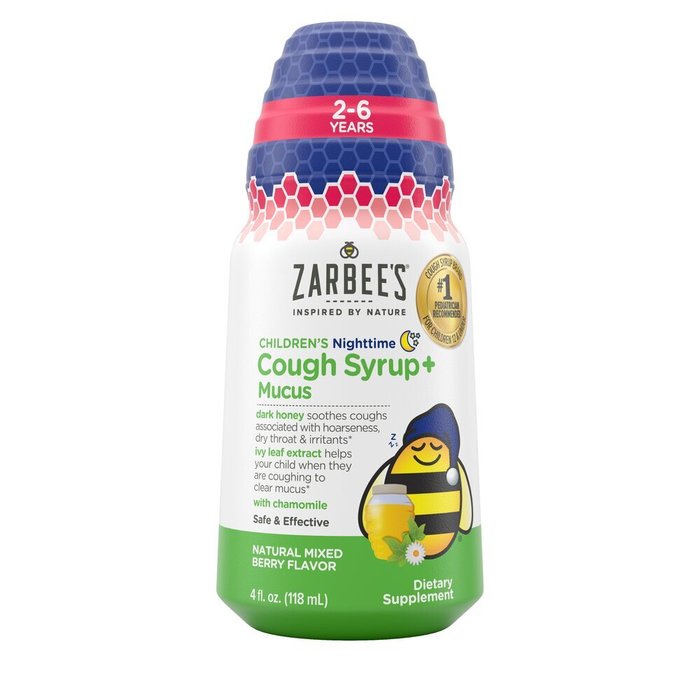 Zarbee's Children's Cough+Mucus Night Syrup 4oz