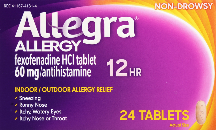 Allegra Adult Allergy Relief 60mg 12HR Tablets 24ct