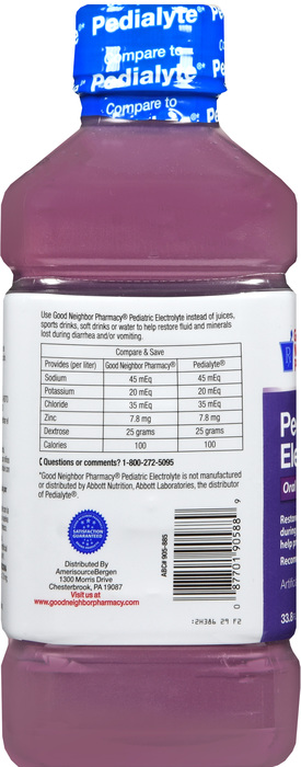 Good Neighbor Pharmacy Grape Pediatric Electrolyte Liquid 6x33.8oz