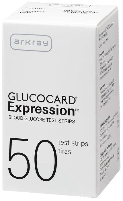 GLUCOCARD EXPRESSION TEST STRIPS 50CT