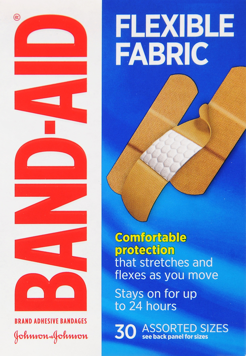 BAND-AID Flexible Fabric Adhesive Bandages, Assorted Sizes 30ct