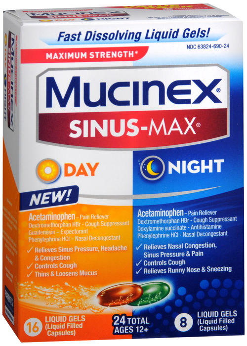 Mucinex Sinus-Max Day/Night Liquid Gels 24ct