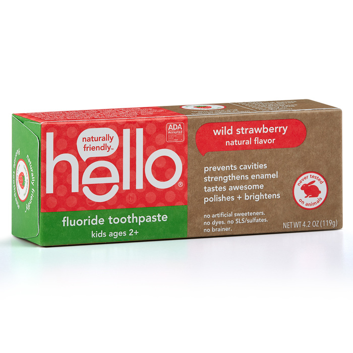 Hello Kids Natural Wild Strawberry Fluoride Toothpaste 4.2oz